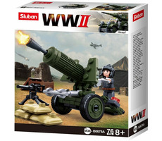 Sluban WWII M38-B0678A 4into1 Działo przeciwpancerne / Lego - kompatybilne / Liczba figurek|części: 1|88 / od 8 lat