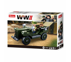 Sluban WWII M38-B0682 Radziecki pojazd terenowy GAZ 67 / Lego - kompatybilny / Ilość figurek|części: 1|111 / od 6 lat