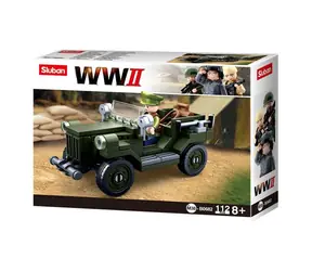 Sluban WWII M38-B0682 Radziecki pojazd terenowy GAZ 67 / Lego - kompatybilny / Ilość figurek|części: 1|111 / od 6 lat
