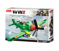 Sluban WWII M38-B0683 Radziecki samolot myśliwski Iljuszyn II / Lego - kompatybilny / Liczba figurek|sztuk: 1|173 / od 8 lat