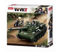 Sluban WWII M38-B0687 Radziecki pistolet SU-85 - Niszczyciel czołgów / Lego - kompatybilny / Liczba figurek|części: 2|335 / od 8 lat