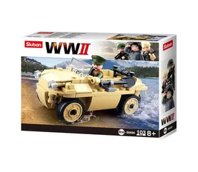 Sluban WWII M38-B0690 Niemiecki samochód Schwimmwagen / Lego - kompatybilny / Liczba figurek|części: 1|106 / od 8 lat