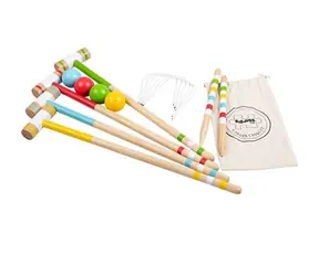 Bigjigs Toys Drewniany krokiet ogrodowy / od 3 lat