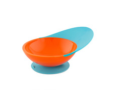 Boon - CATCH BOWL - Miska z przyssawką niebiesko-pomarańczowa / od 9 miesięcy