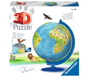 Puzzle 3D Ravensburger Globus dla dzieci / 180 elementów / od 6 lat