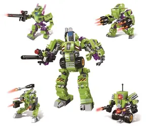 Zestaw QMAN Pioneer Police-Apocalypse 1802 4w1 / Zestaw do budowania / 253 sztuki / od 6 lat