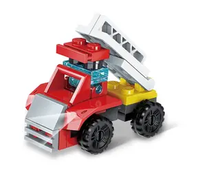 QMAN Squros Extreme Changeable 2102-2 Auto Flame z drabinką 3 w 1 / Zestaw do budowania / 29 sztuk / od 6 lat
