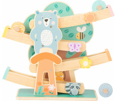 Drewniany tor Small Foot w pastelowych kolorach / od 18 miesiąca
