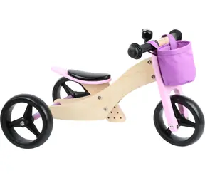 Small Foot Drewniany bramkarz Trike 2 w 1 różowy / od 12 miesiąca