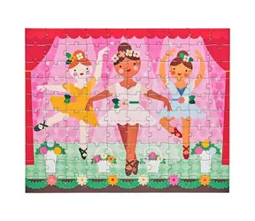 Petit Collage Dwustronne puzzle 2 w 1 baletnice / 49 elementów / od 4 lat