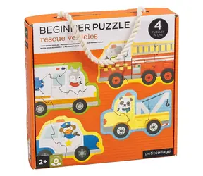 Petit Collage Puzzle pojazdy ratownicze / od 2 lat