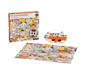 Petit Collage Puzzle zwierzęta 100 szt. z okularami 3D / 100 szt. / od 4 lat