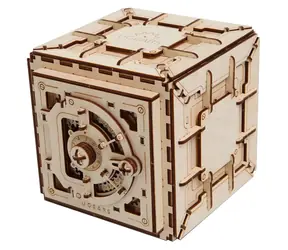 Ugears 3D drewniana mechaniczna układanka Trezor / od 14 lat / 179 elementów / Poziom trudności: wysoki