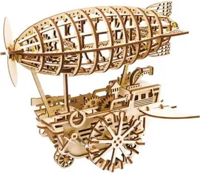 Drewniane puzzle mechaniczne Robotime 3D Fantastyczny sterowiec / od 14 lat / 229 elementów / Poziom trudności: wysoki