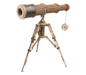 Drewniane puzzle mechaniczne Robotime 3D Teleskop piracki / od 14 lat / 314 elementów / Poziom trudności: średni