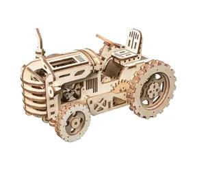 Robotime 3D drewniana mechaniczna układanka Traktor / od 14 lat / 135 elementów / Poziom trudności: średni