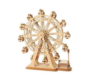 Drewniane puzzle 3D Robotime Diabelski młyn / od 8 lat / 120 elementów / Poziom trudności: niski