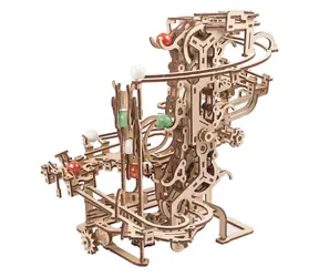 Drewniana mechaniczna łamigłówka Ugears 3D Łańcuch kulkowy / od 14 lat / 400 elementów / Poziom trudności: wysoki