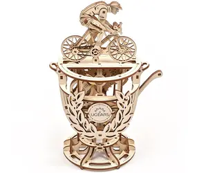 Drewniane puzzle mechaniczne Ugears 3D Rowerzysta z napędem / od 14 lat / 189 elementów / Poziom trudności: średni