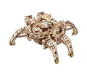 Drewniane puzzle mechaniczne Ugears 3D Sześcionożny odkrywca (sześcionóg) / od 14 lat / 388 elementów / Poziom trudności: średni