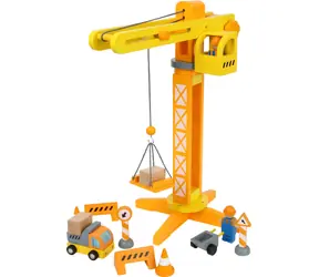 Dźwig drewniany Small Foot z akcesoriami / od 3 lat