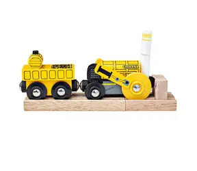 Bigjigs Rail Replika historycznej lokomotywy Rocket + 2 tory / od 3 lat