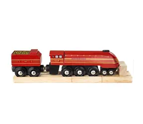 Replika lokomotywy księżnej Hamilton Bigjigs Rail + 3 tory / od 3 lat