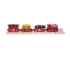Bigjigs Rail Pirate Train + 3 tory / od 3 lat