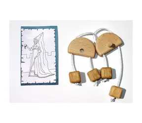 Ceeda Cavity Drewniane kolczyki puzzle White Lady / od 3 lat