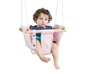 2Kids Toys Dziecięca huśtawka tekstylna 100% bawełna różowa / od 18 miesiąca