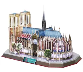 Puzzle 3D CubicFun Katedra Notre Dame - LED / 149 elementów / 39,5 x 22 x 28 cm / od 8 lat