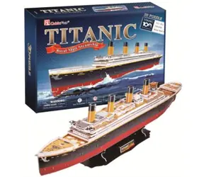 Puzzle 3D CubicFun Titanic / 113 elementów / 80 x 11 x 20 cm / od 8 lat