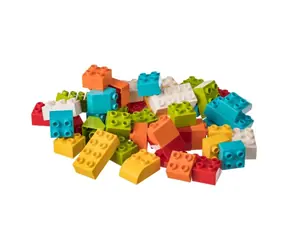 Zestaw konstrukcyjny LW Toys dla najmłodszych budowniczych KLOCKI / Lego- kompatybilne / 50 elementów 