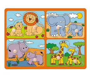 Woody Puzzle dla najmłodszych z rączkami - dla najmłodszych z rączkami / od 2 lat