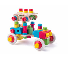 Woody Zestaw montażowy w wiadrze „Constructor”, 140 części / od 3 lat