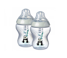 Butelka Tommee Tippee Baby C2N z nadrukiem Dziewczyna 260ml 2szt / od 0 miesiąca