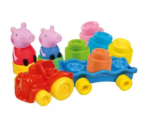 Clementoni Soft Clemmy Peppa Pig - pociąg z klockami / od 18 miesięcy