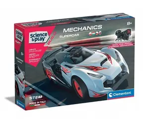 Clementoni Science&Play Mechanics: Samochód wyścigowy Supercar / 100 elementów / od 8 lat