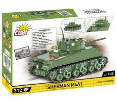 Cobi 2715 Amerykański czołg Sherman M4A1 / 1:48 / 312 kostek / od 7 lat 