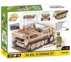 Cobi 2273 Niemiecki pojazd półgąsienicowy Sd.Kfz 10 Demag D7 / 1:35 / 283 kostki / od 7 lat