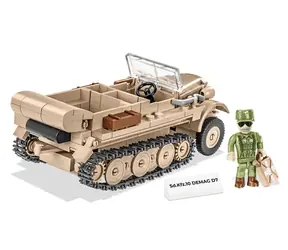 Cobi 2273 Niemiecki pojazd półgąsienicowy Sd.Kfz 10 Demag D7 / 1:35 / 283 kostki / od 7 lat