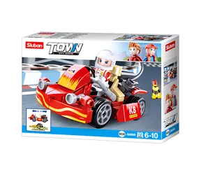 Sluban Town M38-B0899 Nakręcany gokart / Lego - kompatybilny / Ilość figurek|części: 1|89 / od 6 lat