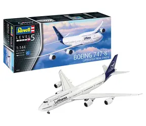 Revell Boeing 747-8 Lufthansa / Model plastikowy / 1:144 / 192 części / Trudność 5 / od 12 lat