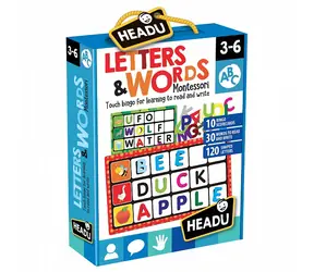 Headu EN: Montessori - Bingo - Litery i słowa / od 3 roku życia / w oryginale EN