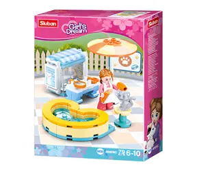 Sluban Girls Dream M38-B0970C Salon dla kotów / Kompatybilny z Lego / Liczba figurek|sztuk: 1|82 / od 6 lat