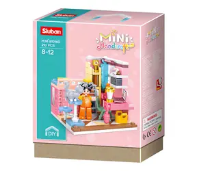 Sluban Girls Dream Mini Handcraft M38-B1016D Sypialnia / Lego - kompatybilne / Liczba figurek|sztuk: 2|210 / od 6 lat