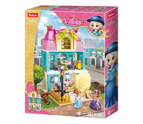 Sluban Girls Dream Village M38-B0875 Dwupiętrowy dom z poddaszem / Lego - kompatybilne / Liczba figurek|elementów: 3|287