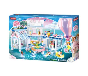 Sluban Happy Diary M38-B0929 Pływająca willa z basenem / kompatybilna z Lego / Liczba figurek|sztuk: 7|938 / od 6 lat