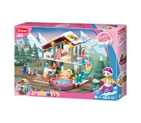 Sluban Happy Diary M38-B0961 Domek na ferie zimowe / Kompatybilny z Lego / Liczba figurek|sztuk: 4|439 / od 6 lat