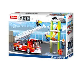 Sluban Firefighters M38-B0966 Ciężarówka z drabiną teleskopową / kompatybilna z Lego / Liczba figurek|części: 3|343 / od 6 lat
